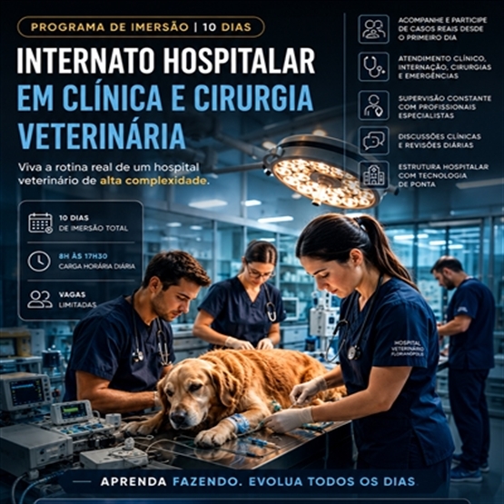 INTERNATO HOSPITALAR EM CLÍNICA E CIRURGIA VETERINÁRIA